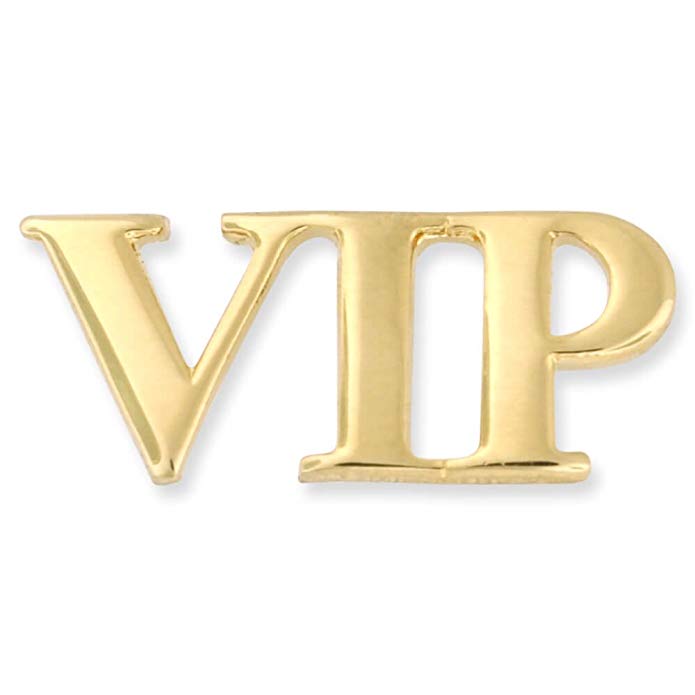 PinMart Gold Plated VIP Very Important Person Lapel Pin