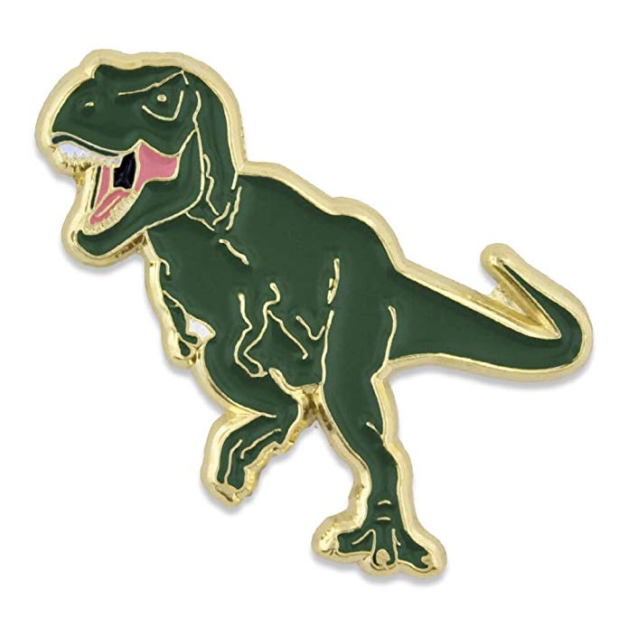 PinMart Green T-Rex Tyrannosaurus Rex Dinosaur Enamel Lapel Pin