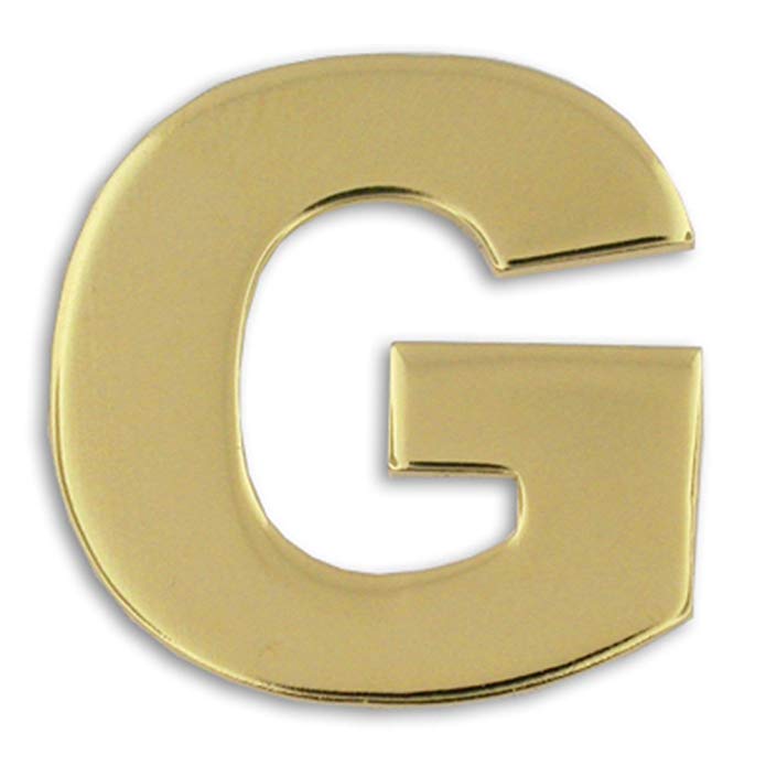 PinMart Gold Plated Alphabet Letter G Lapel Pin