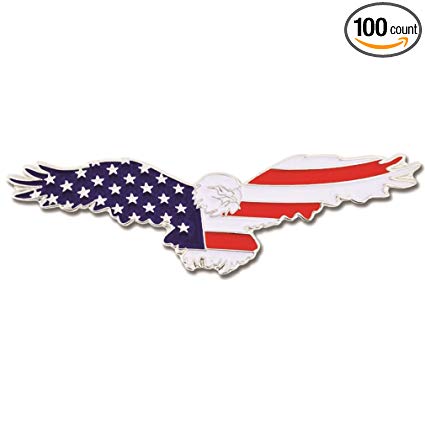 PinMart American Flag Patriotic Soaring Eagle Enamel Lapel Pin