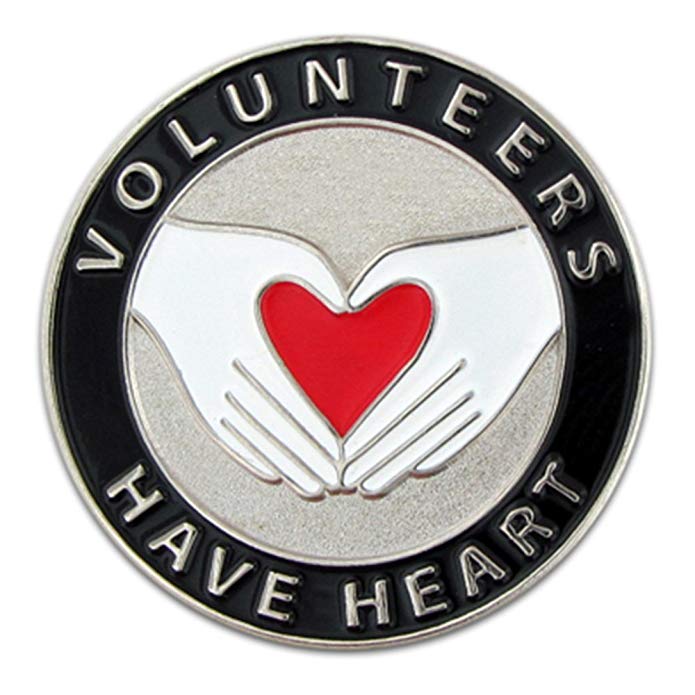 PinMart Volunteers Have Heart Enamel Lapel Pin