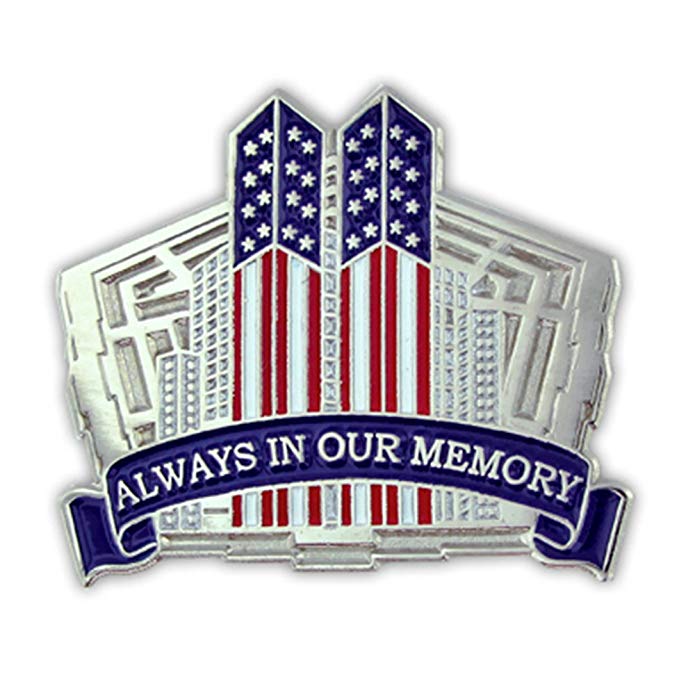 PinMart 9/11 September 11th Always in our Memory Twin Towers Lapel Pin