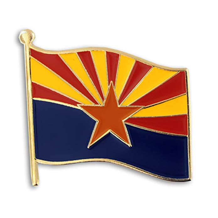 PinMart Arizona US State Flag AZ Enamel Lapel Pin 1