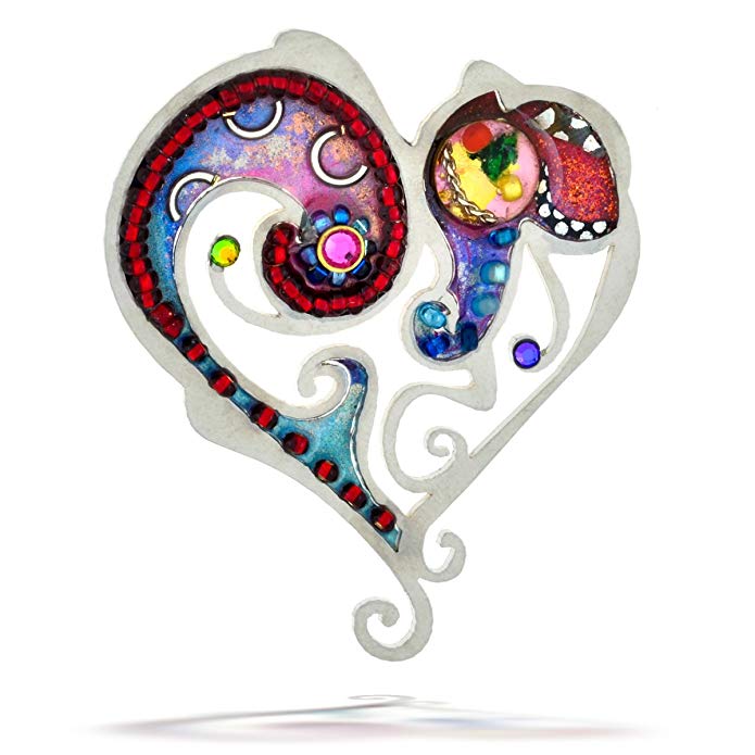 The Artazia Collection Seeka Swirling Heart Love Pin P0706