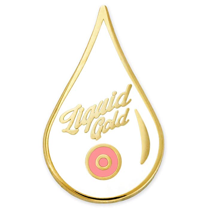 PinMart Liquid Gold Breastmilk Breastfeeding New Mom Enamel Lapel Pin