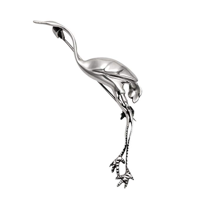 Sterling Silver Crane Pin