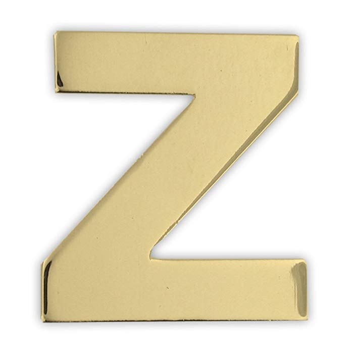 PinMart Gold Plated Alphabet Letter Z Lapel Pin