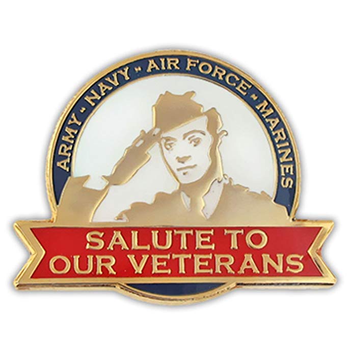 PinMart Salute To Our Veterans Patriotic Veteran's Day Military Lapel Pin