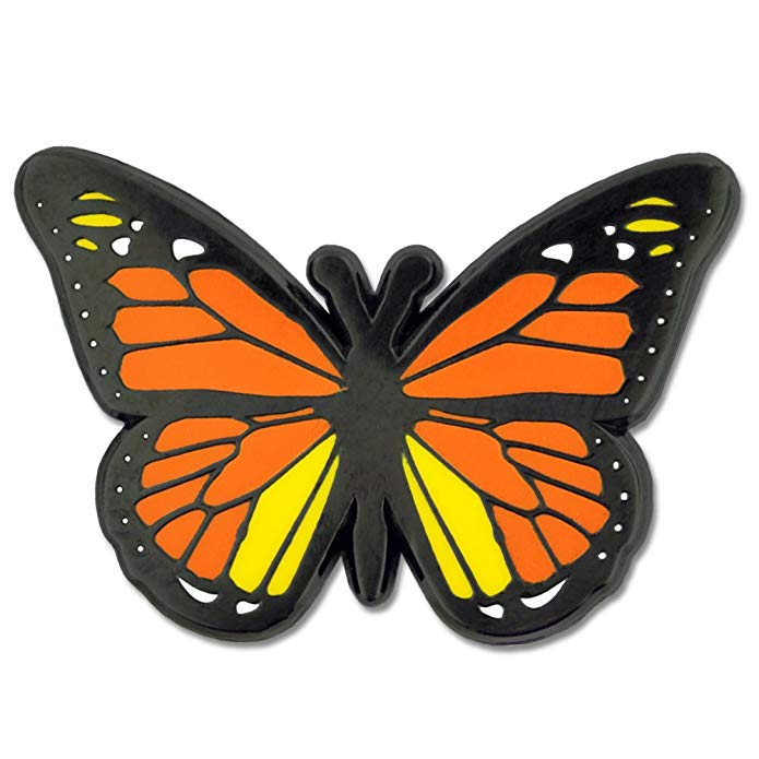 PinMart Monarch Butterfly Vibrant Insect Enamel Spring Brooch Lapel Pin