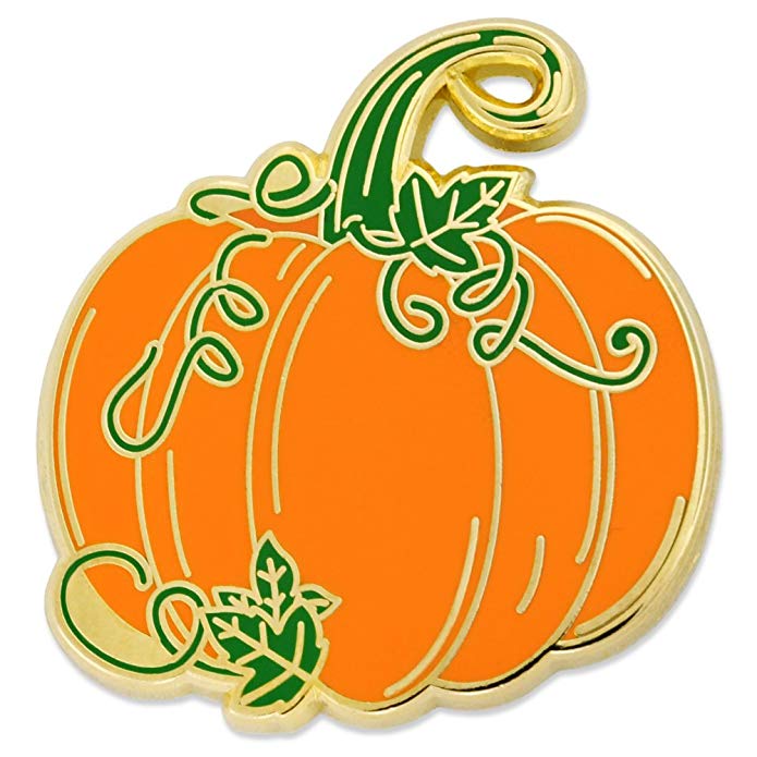 PinMart Pumpkin w/Vines Halloween Fall Autumn Enamel Lapel Pin