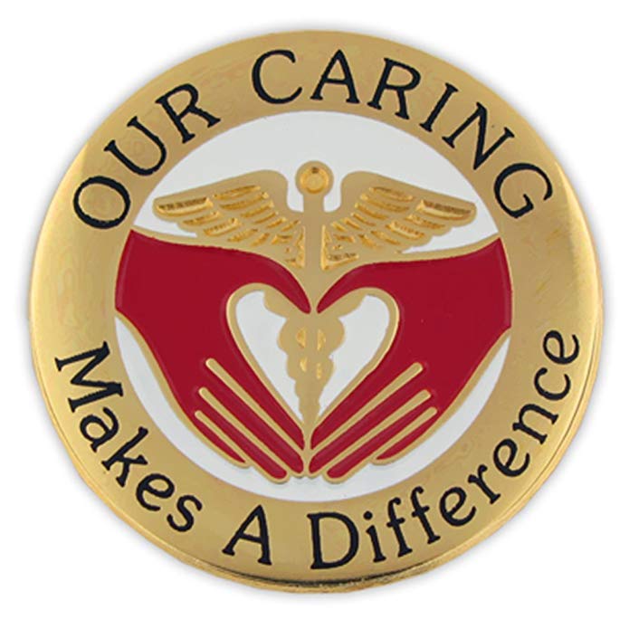 PinMart Our Caring Makes a Difference Nurse Lapel Pin