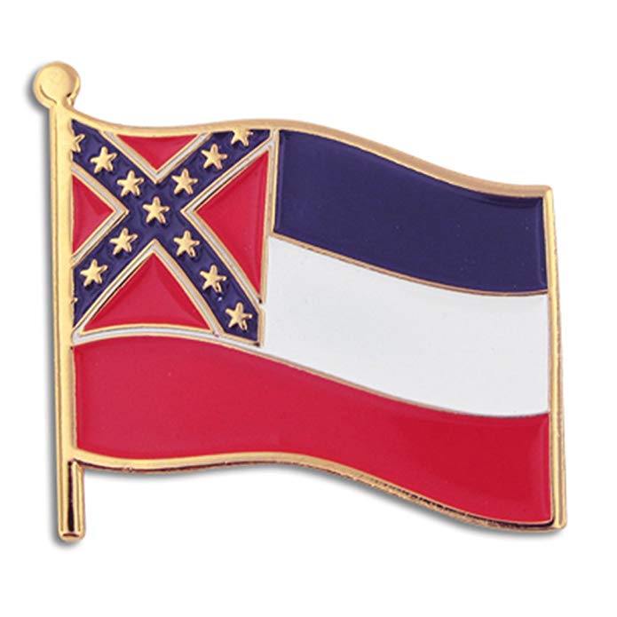 PinMart Mississippi US State Flag MS Enamel Lapel Pin 1