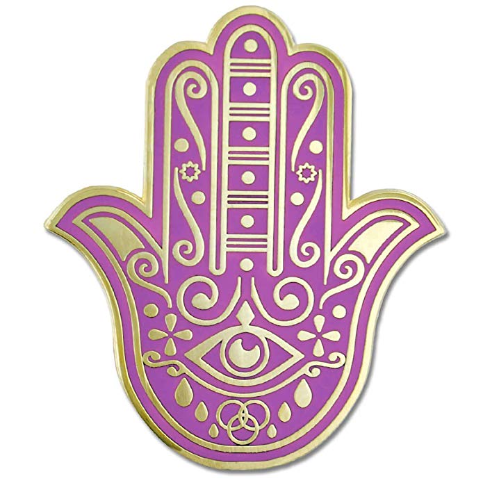 PinMart Hamsa Hand of Fatima Evil Eye Enamel Lapel Pin