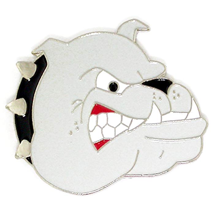 PinMart Bulldogs School Mascot Sports Enamel Lapel Pin