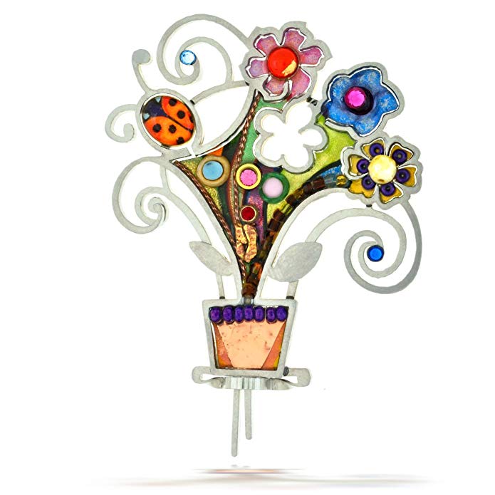 The Artazia Collection Seeka Flower-Pot Garden Pin P0282