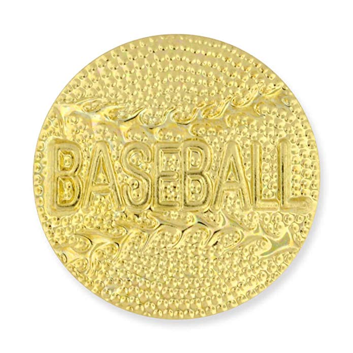 JDS Industries Gold Plated Baseball Chenille Sports Lapel Pin