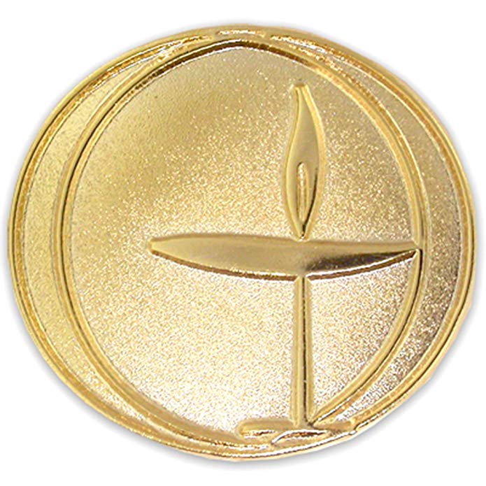 PinMart Gold Plated Unitarian Universalism Religious Lapel Pin