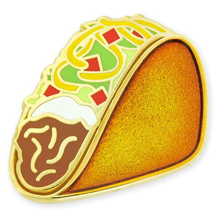 PinMart Crunchy Taco Fast Food Enamel Lapel Pin