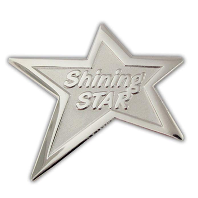 PinMart Shining Star Customer Service Corporate Lapel Pin