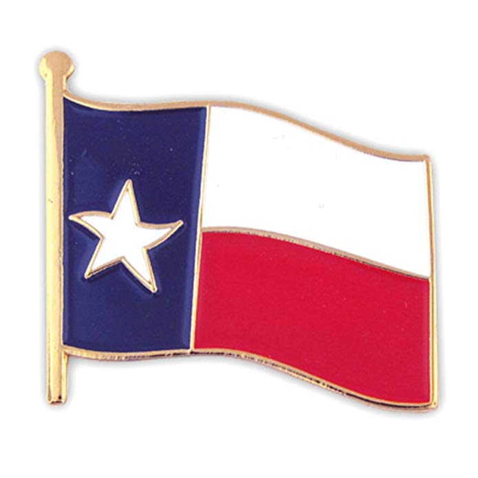 PinMart Texas US State Flag TX Enamel Lapel Pin 1