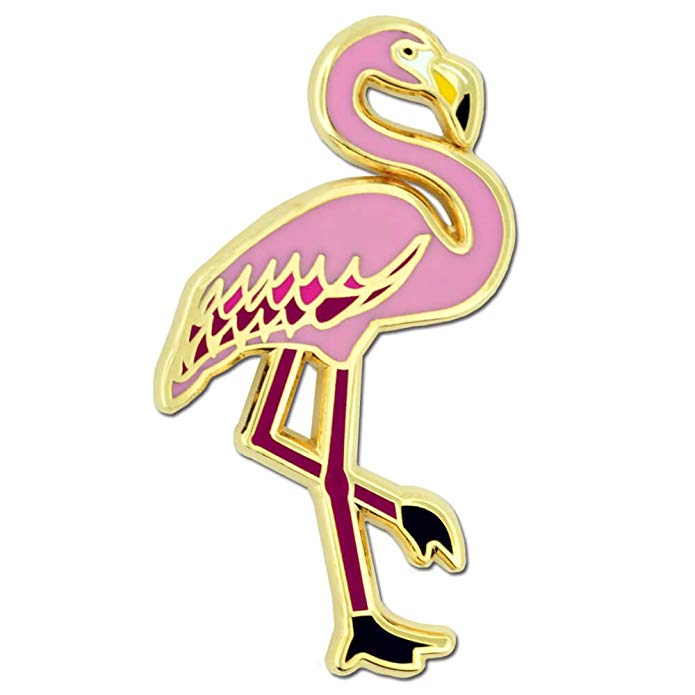 PinMart Pink Flamingo Tropical Bird Animal Enamel Lapel Pin