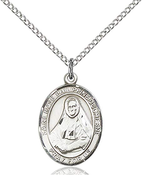 Sterling Silver Catholic Saints Medal Pendant, 3/4 Inch