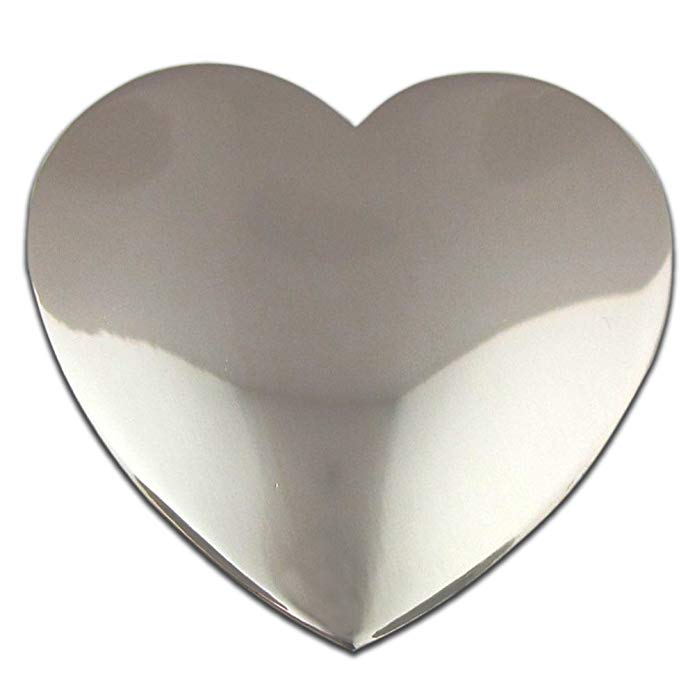 PinMart Classic Shiny Silver Heart Valentine's Day Lapel Pin