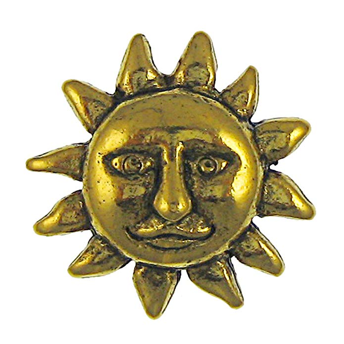 Jim Clift Design Sun Face Gold Lapel Pin