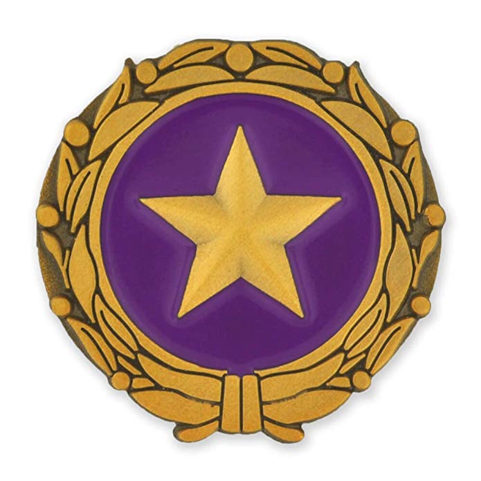 PinMart Gold Star Military Surviving Spouse Pin Enamel Lapel Pin