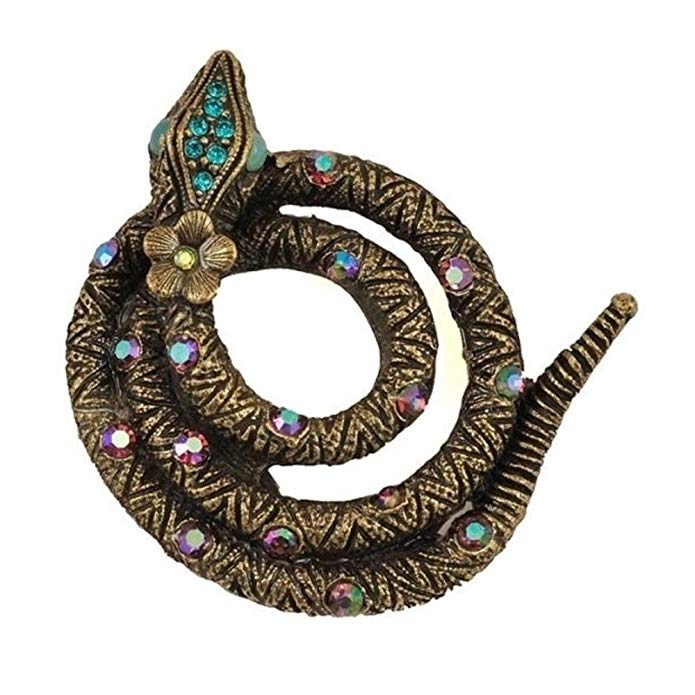 La Contessa Jewelry Snake Coiled Serpent Pin