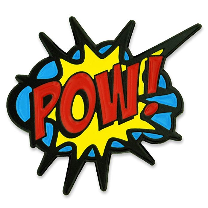 PinMart POW! Comic Book Art Enamel Lapel Pin