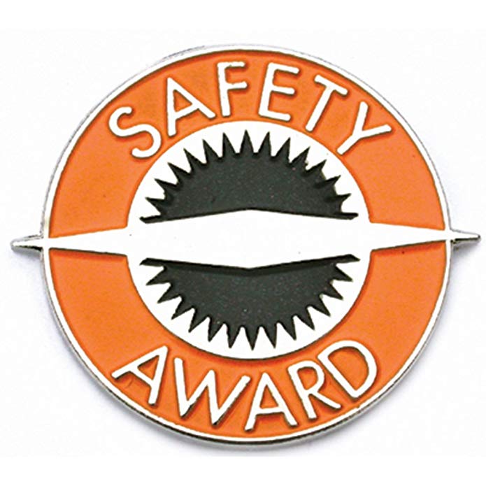 PinMart Orange Safety Award Enamel Lapel Pin