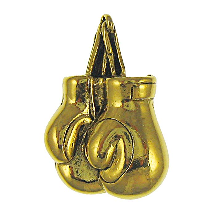 Jim Clift Design Boxing Gloves Gold Lapel Pin