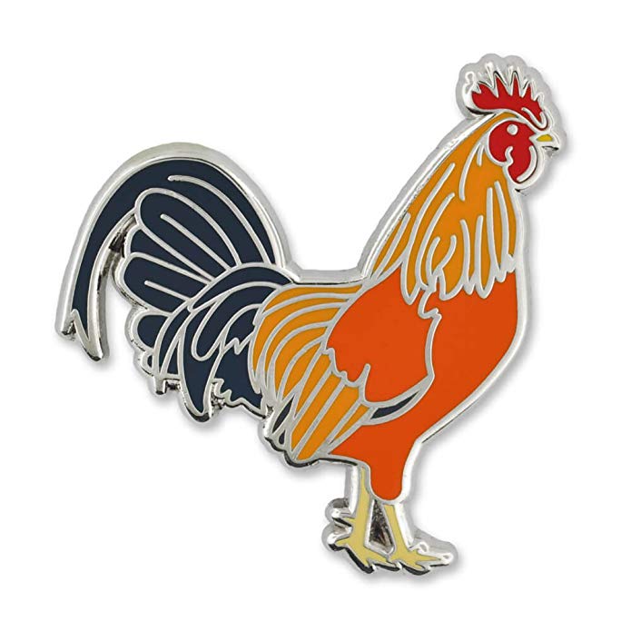 PinMart Rooster Farm Animal Trendy Enamel Lapel Pin