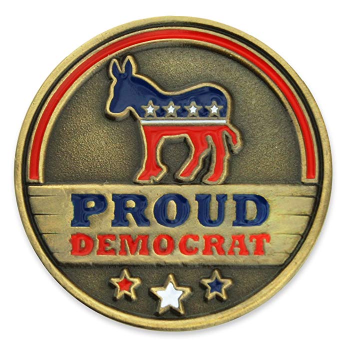 PinMart Proud Democrat Political Party Donkey Enamel Lapel Pin