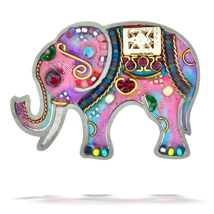 The Artazia Collection Seeka Good Luck Elephant Nature Pin P0712