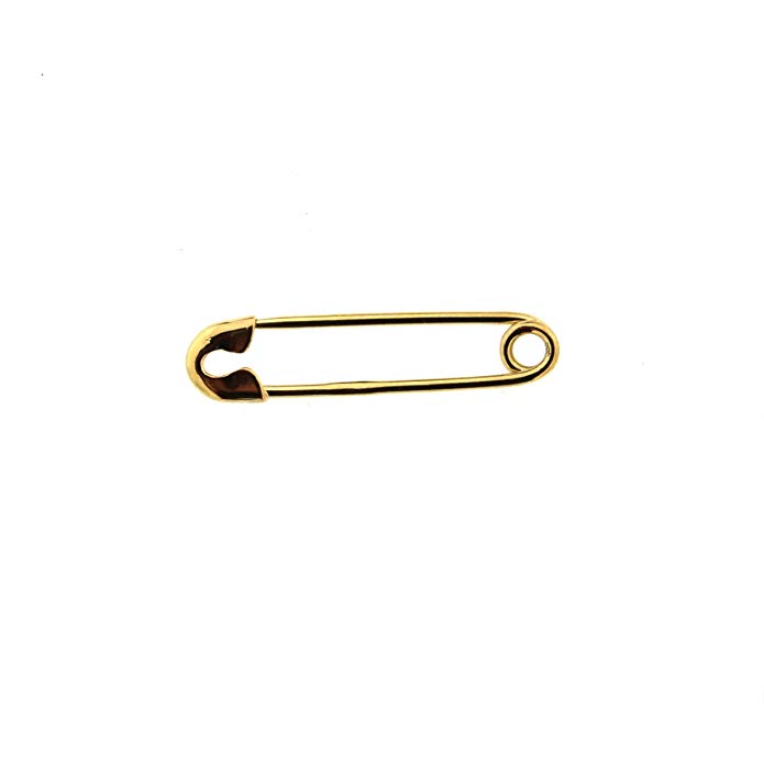 18K Yellow Gold Safety Pin 1 inch L