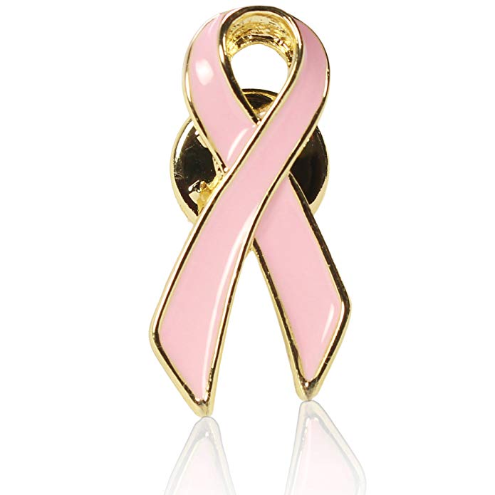 Official Breast Cancer Awareness Pink Lapel Pin - 10, 50, 100 Units