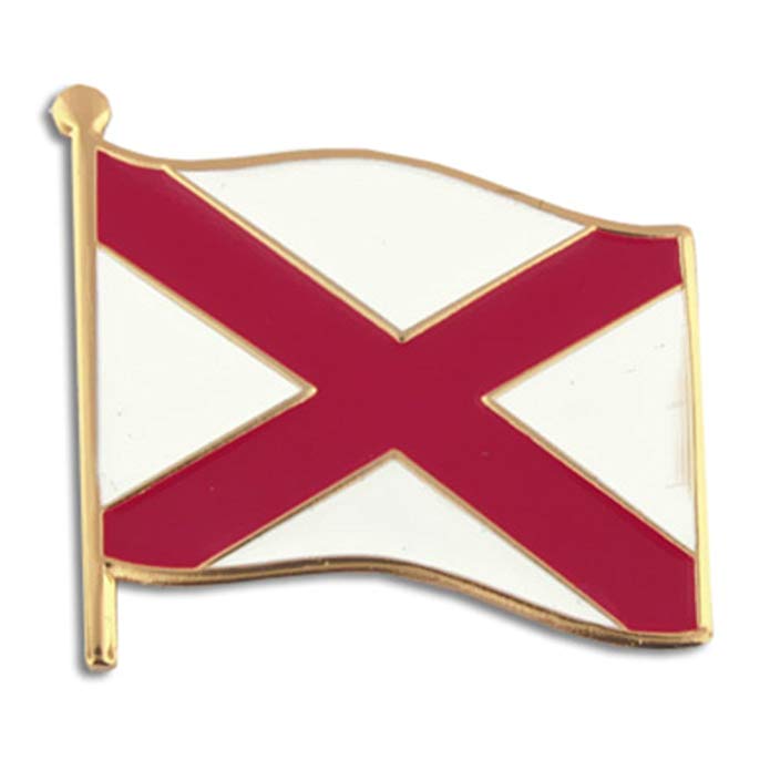 PinMart Alabama US State Flag AL Enamel Lapel Pin 1