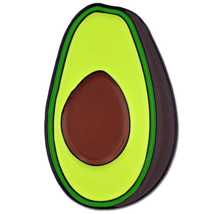 PinMart Trendy Avocado Half Food Enamel Lapel Pin