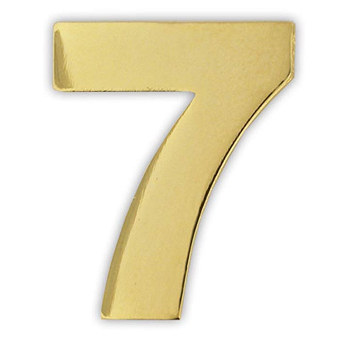 PinMart Gold Numerical Number Seven # 7 Lapel Pin