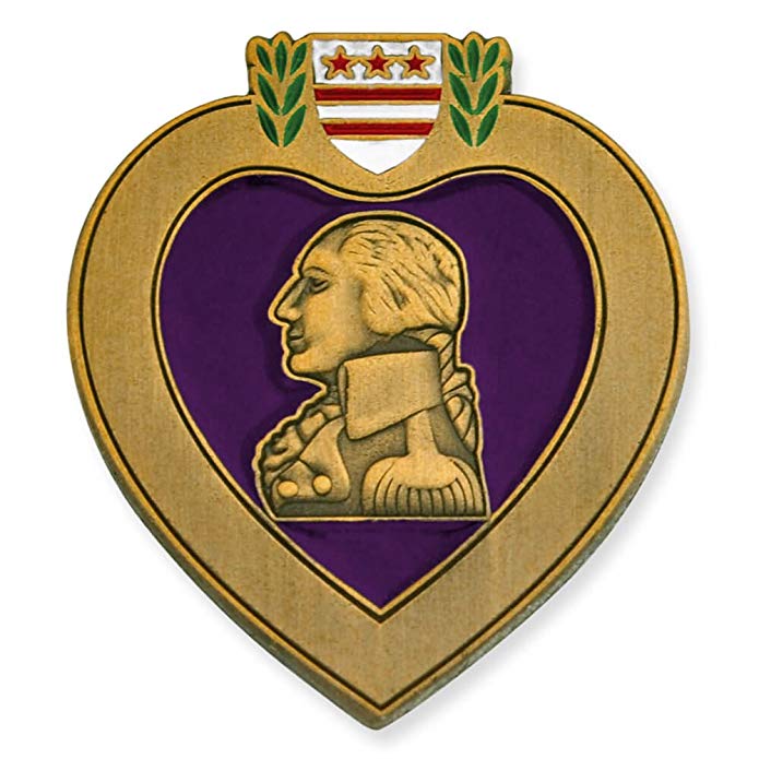 PinMart Purple Heart Veteran Medal Military Enamel Lapel Pin