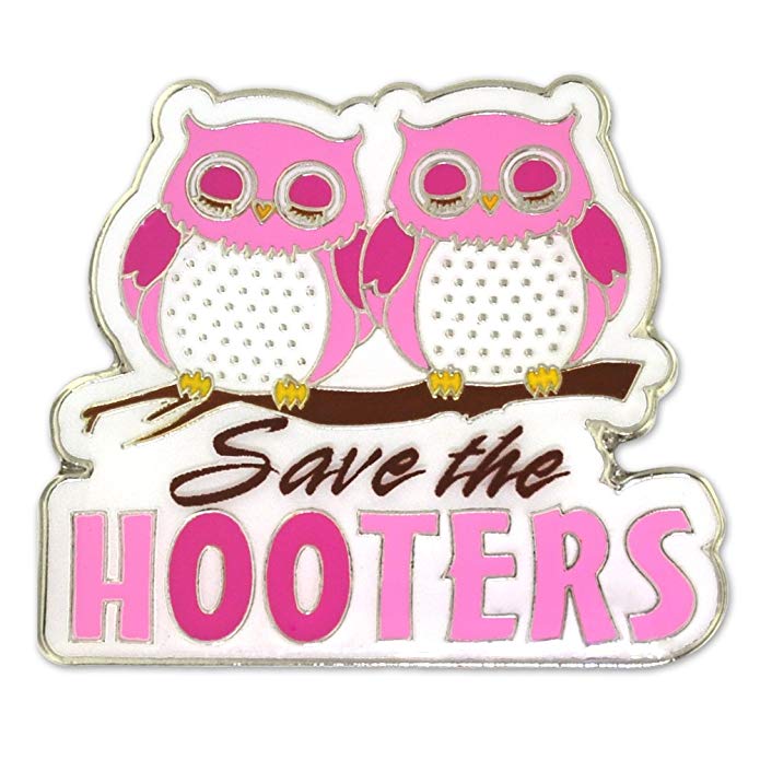 PinMart Breast Cancer Awareness Save the Hooters Owl Enamel Lapel Pin Pin