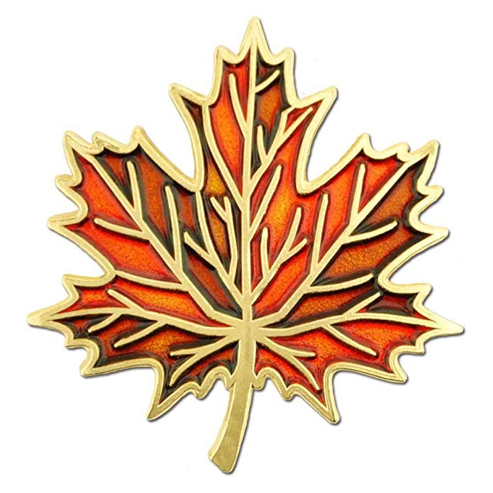 PinMart Autumn Fall Maple Leaf Enamel Lapel Pin