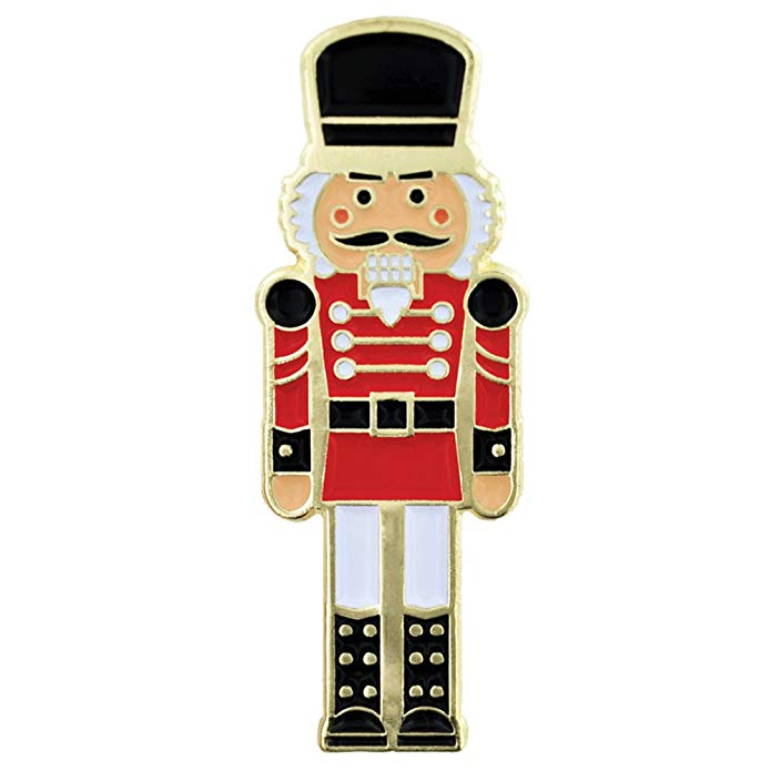 PinMart Festive Nutcracker Holiday Christmas Enamel Lapel Pin