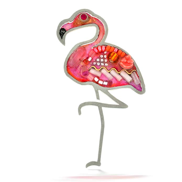 The Artazia Collection Seeka Pink Flamingo Bird Nature Pin P0759