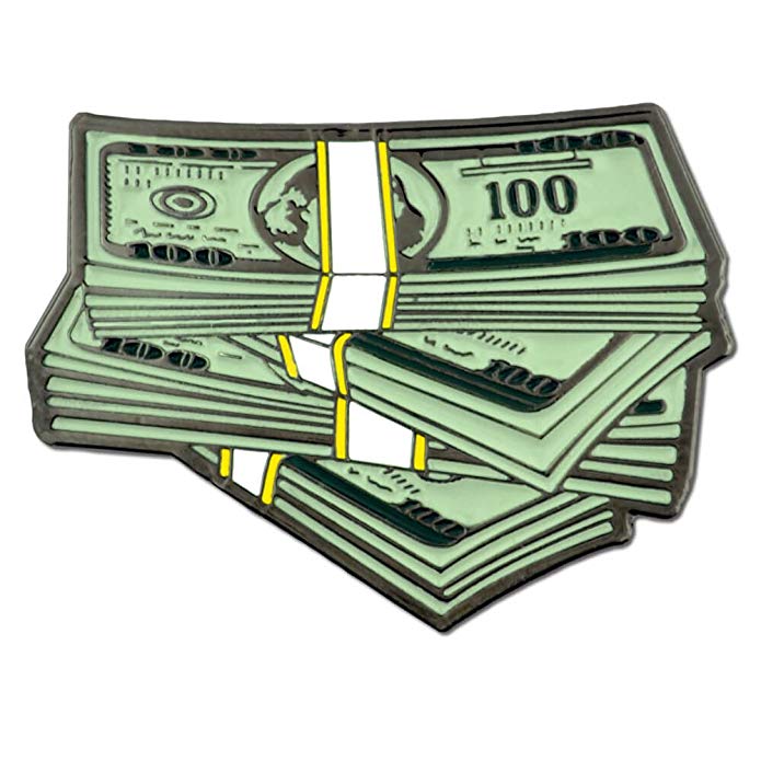 PinMart Stack of $100 Dollar Bills Money Trendy Enamel Lapel Pin