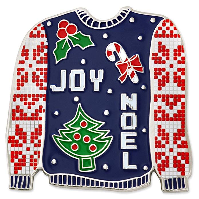 PinMart Ugly Christmas Sweater Trendy X-Mas Enamel Brooch Pin