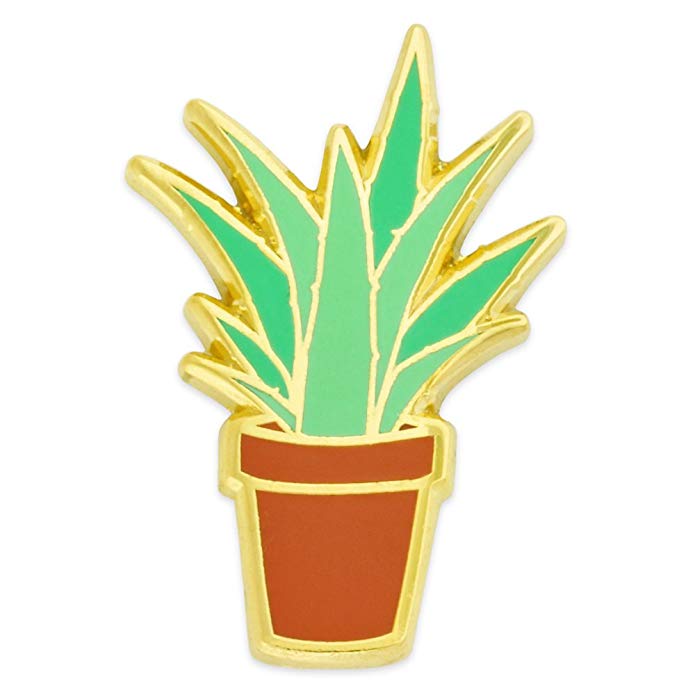 PinMart Cute Aloe Plant Trendy Enamel Lapel Pin