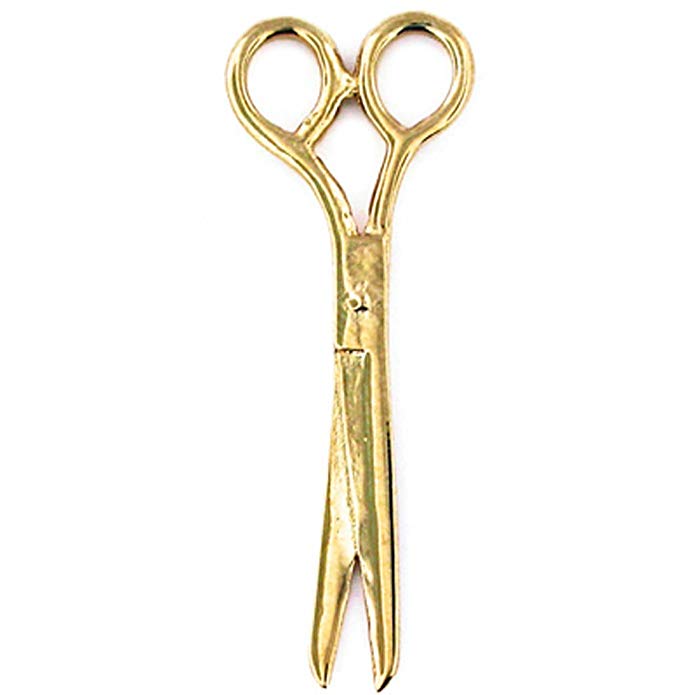 PinMart Gold Scissors Hair Stylist Salon Lapel Pin